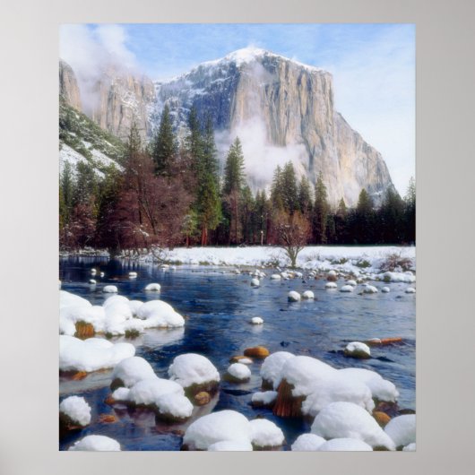 Poster Parc national Yosemite d'hiver (Devant)