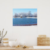 POSTER PARC OLANDER "HIVER BLANC" ET LAC/NEIGE COUVERT (Cuisine)