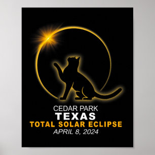 Poster Parc Total Éclipse Solaire 8 avr. 2024