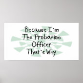 Poster Parce que je suis l'agent de probation (Devant)