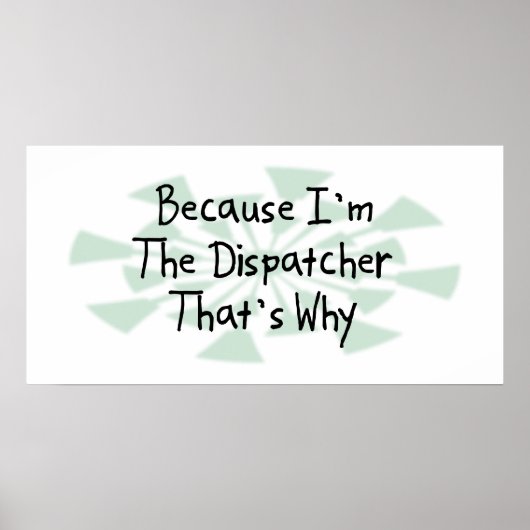 Poster Parce que je suis le Dispatcher (Devant)
