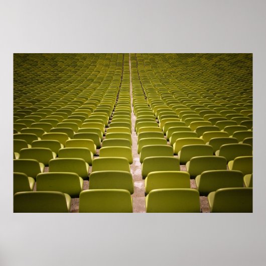 Poster Parcelle de chaise jaune vide (Devant)