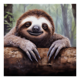 Poster Parcelle mignonne sur l'arbre