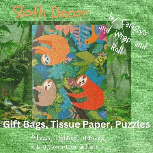 Poster Parcelles accrochées aux arbres