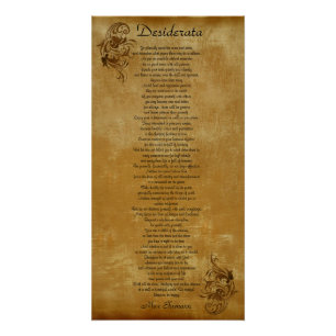 Poster Parchemin Desiderata parchemin look arrière - plan