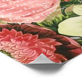 Poster Parchemin PixDezines/roses vintages/carte de siège (Coin)