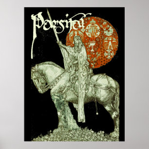 Poster PARCIFAL À LA RECHERCHE DU SAINT GRAAL Noir Blanc