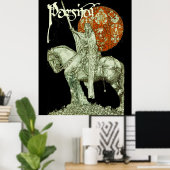 Poster PARCIFAL EN QUÊTE DE SAINTE GRAINE Noir Blanc Roug (Bureau à domicile)