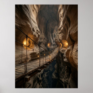 Poster Parcours d'aventure de la grotte du pont du canyon