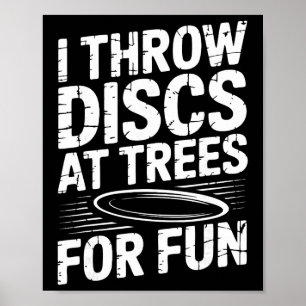 Poster Parcours de disc golf amusant