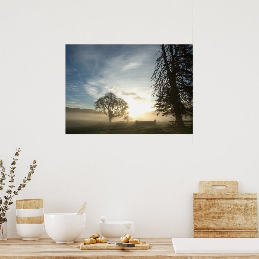 Poster Parcours de fond à l'aube (Cuisine)