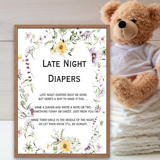 Poster Parcours de jardin sauvage Late Night Diaper