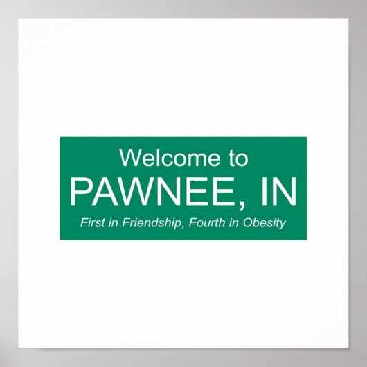 Poster parcs et rec bienvenue à pawnee (Devant)