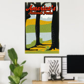 Poster Parcs nationaux d'Amérique (Bureau à domicile)