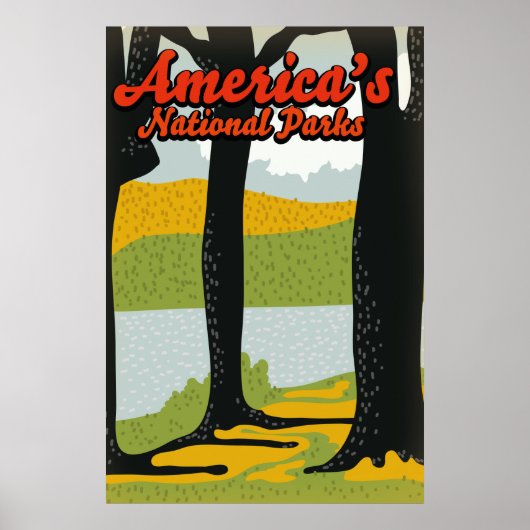 Poster Parcs nationaux d'Amérique (Devant)