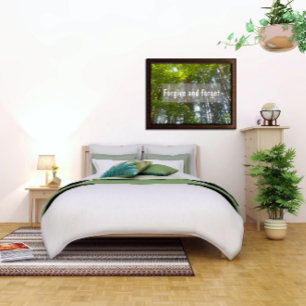 Poster Pardonner et oublier l'affiche du proverbe inspira