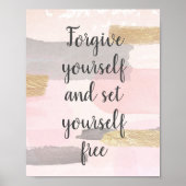 Poster PARDONNEZ-VOUS - Citation Or Rose (Devant)