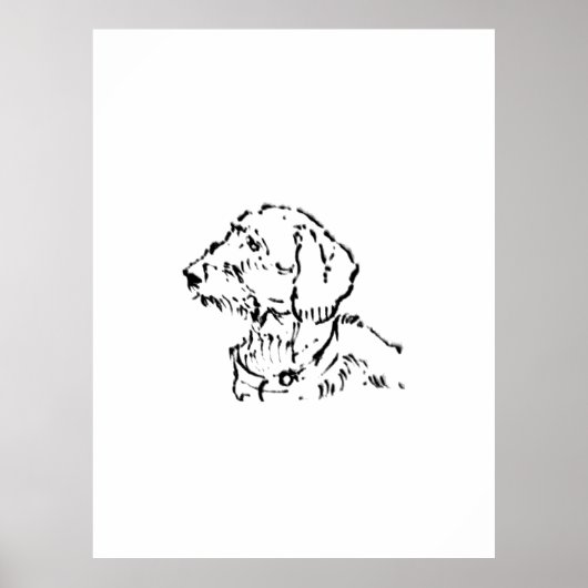 Poster Parent de chien teckel à poil dur (Devant)