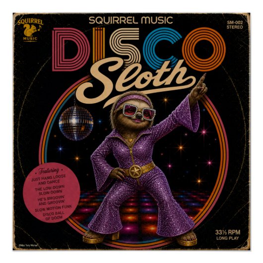 Poster Paresseuse Diva Disco (Devant)