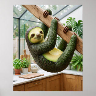Poster Paresseux crémeux à l'avocat