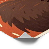 Poster Paresseux de dessin animé mignon avec des yeux end (Coin)