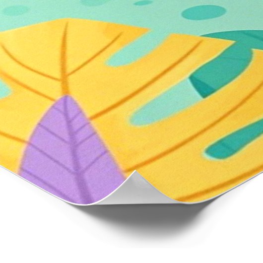 Poster Paresseux de dessin animé suspendu à l'envers à un (Coin)