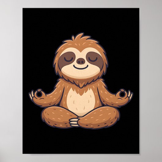 Poster Paresseux de yoga (Devant)