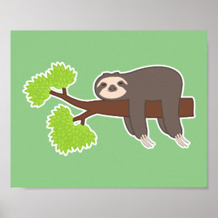 Poster Paresseux endormi