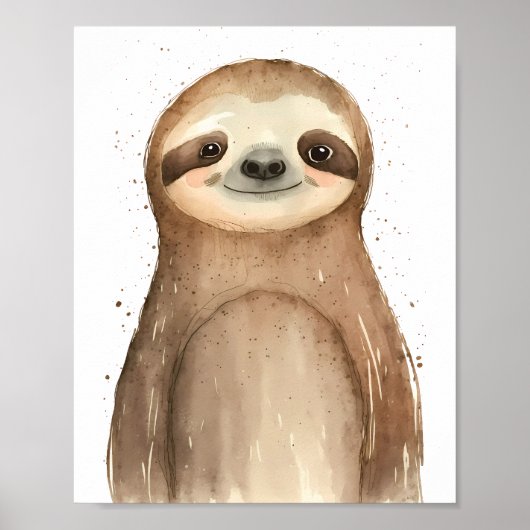 Poster Paresseux Mignon (Devant)