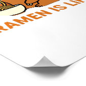 Poster Paresseux mignon mangeant des ramen � Conception a (Coin)