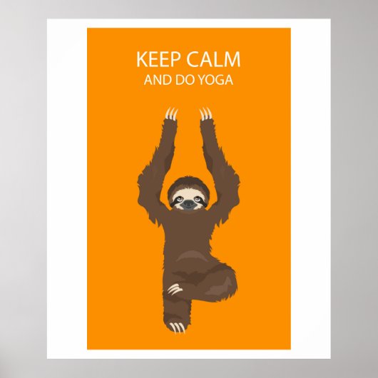 Poster paresseux Yoga (Devant)