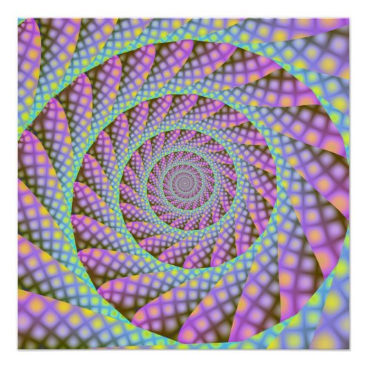 Poster parfait Dotty Spiral Zazzle (Devant)