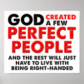 Poster parfait gauche main drôle (Devant)