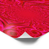 Poster parfait Red Vibrant Swirl (Coin)