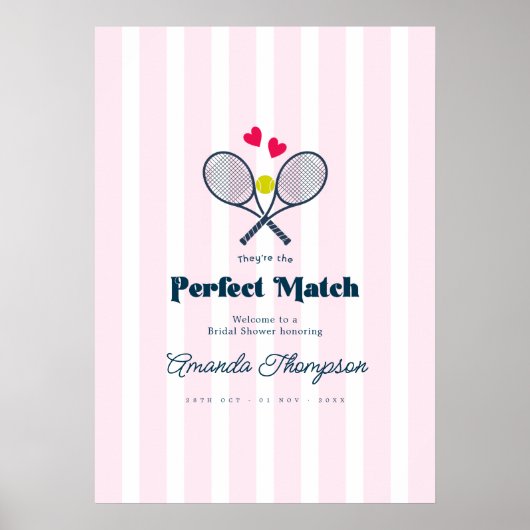 Poster Parfaite Correspondance Tennis de Table Mariage En (Devant)