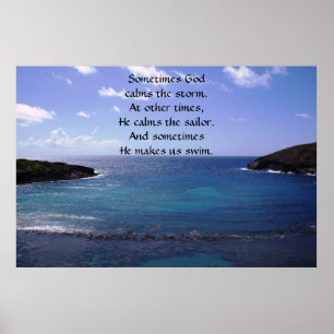 Poster Parfois Dieu calme l'affiche de tempête