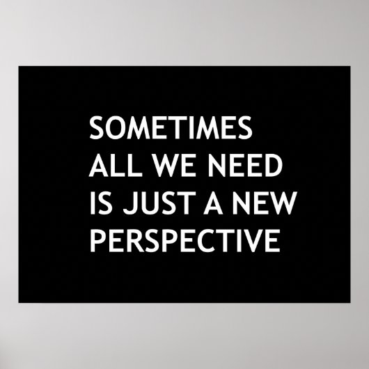 Poster Parfois, il suffit d'une nouvelle perspective (Devant)