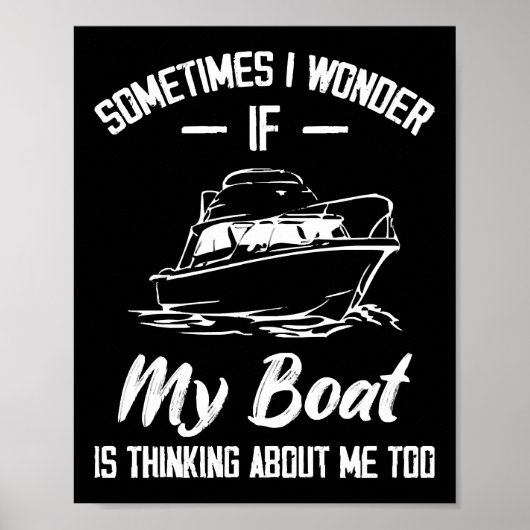 Poster Parfois je me demande si mon bateau pense à moi (Devant)