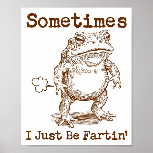 Poster Parfois je suis juste une grenouille qui péte drôl (Devant)
