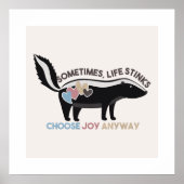 Poster Parfois, La Vie pue... Choisir Joy (Devant)