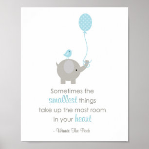 Poster Parfois les plus petites choses (Éléphant Bleu)