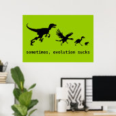 Poster Parfois, l'évolution craint (Bureau à domicile)