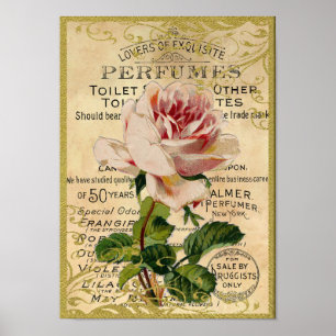 Poster Parfum de roses antiques