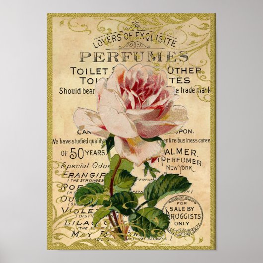 Poster Parfum de roses antiques (Devant)