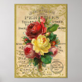 Poster Parfum Rose antique (Devant)