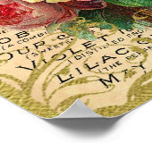 Poster Parfum Rose antique (Coin)