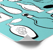 Poster Parfums de luxe encadrés - bleu (Coin)
