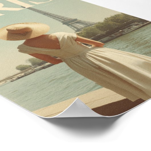 Poster Paris 50s vintage (Coin)