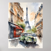 Poster Paris aquarelle (Devant)