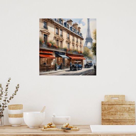 Poster Paris aquarelle (Cuisine)